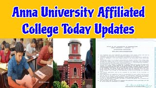 Anna University Affiliated Colleges Today New Announcement 👍