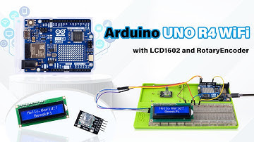 52Pi  RotaryEncoder and LCD1602 Display work with Arduino UNO R4 WiFi