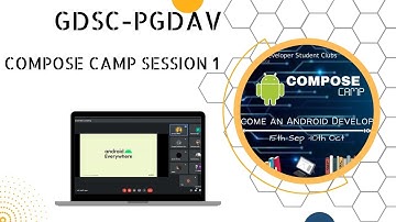 COMPOSE CAMP Session -1 💻Become an Android Developer with gdscpqdav. #android #gdsc #developer