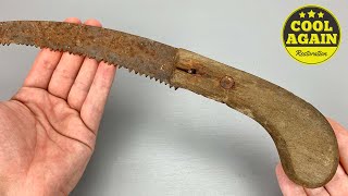 Antique Pruning Saw Restoration  How To Make New Saw Teeth