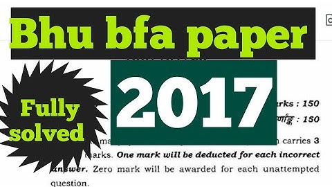 Bhu bfa paper 2017:BFA theory important question