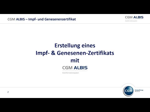 COVID-19 Impf  und Genesenen-Zertifikat mit CGM ALBIS erstellen