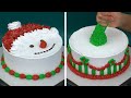 Yummy & Beautiful Cake Decorating Technique For Merry Christmas | Satisfying Cake Design Tutorials