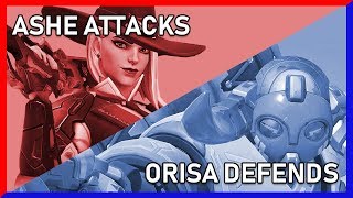 Overwatch - PC Ranked - Ashe Attacks, Orisa Defends