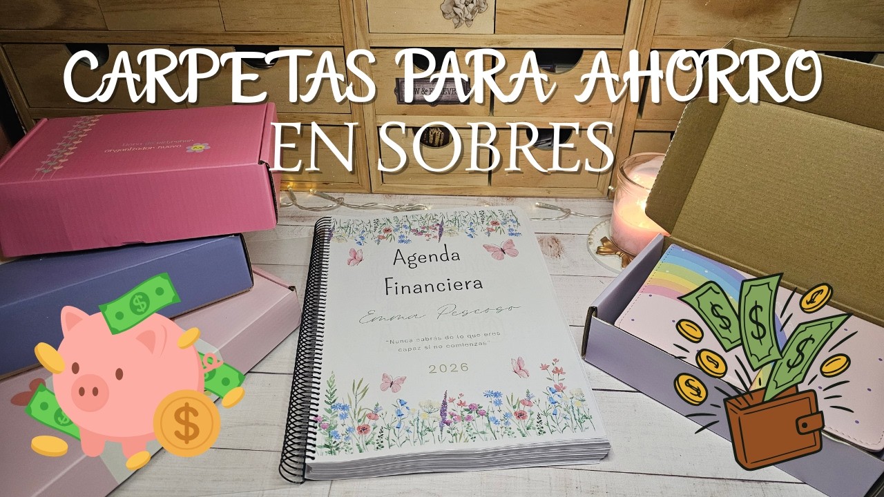⚜️【AHORRO EN SOBRES】💸Nuevas carpetas + Agenda financiera💸#whenpigfly #ahorro #sobresdeahorro 