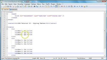 CSS Tutorial 13 - Styling Tables