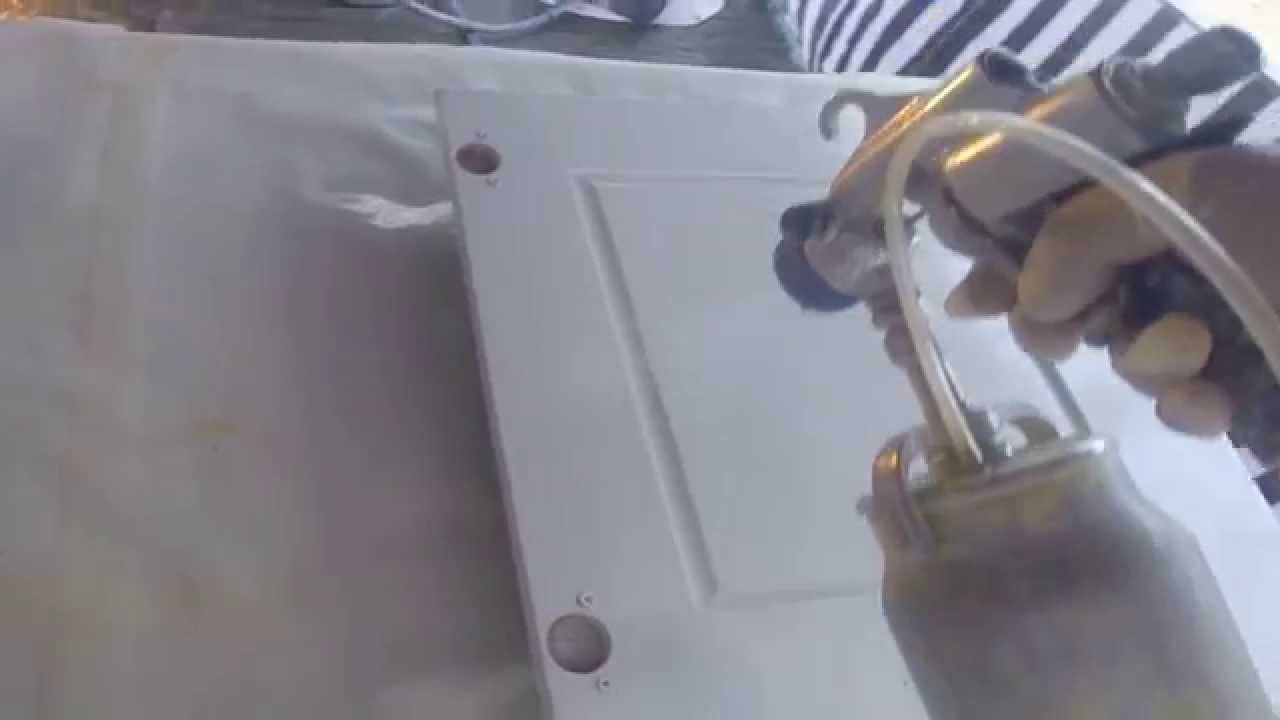 How to spray prime kitchen doors YouTube