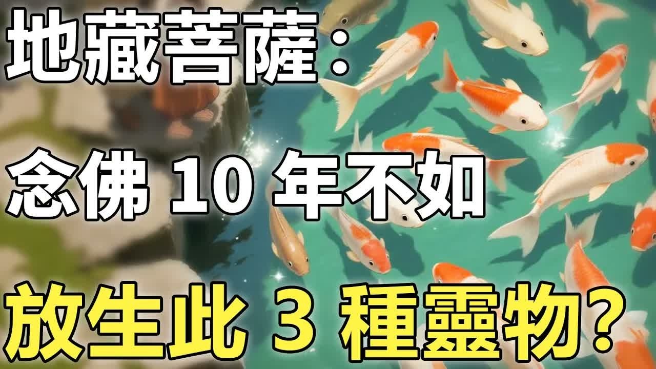 念佛10年不如放生此3種動物？地藏菩薩提醒：它們抵得上行大善積大德！【輪回｜因果｜佛學】