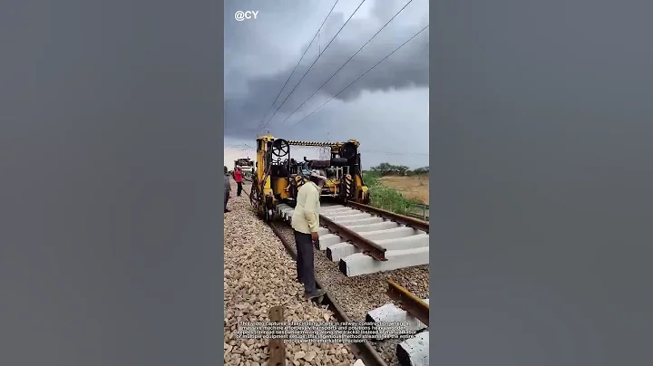 🚂Amazing! Giant Rail Machine Lays Tracks Like Magic! | Fast & Easy Construction