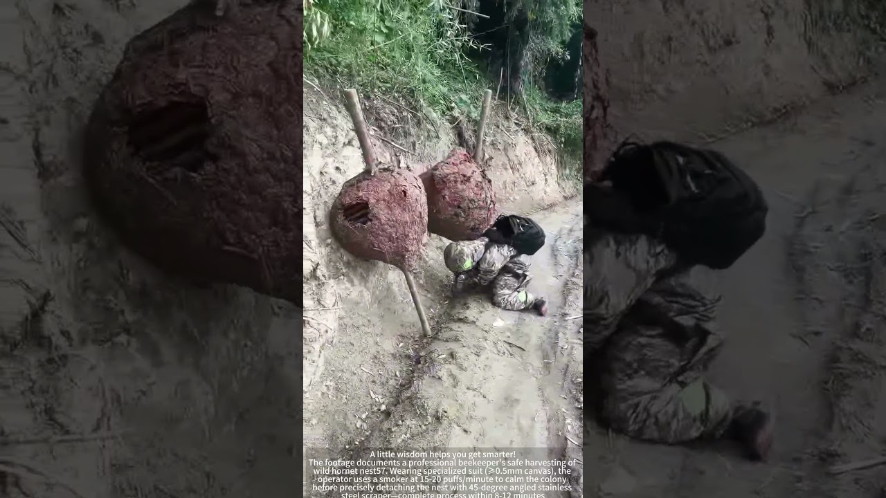 Professional hornet's nest collection process