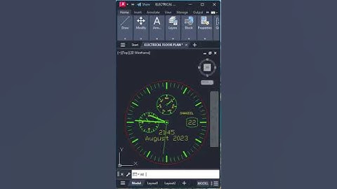 Automatic clock ⏰ with real time stamp in AutoCAD | #shorts #autocad #autolisp #autocad2024