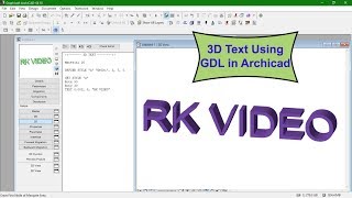 Archicad Beginner Tutorial - Basic and simple method of 3D Scripting Command Tutorial