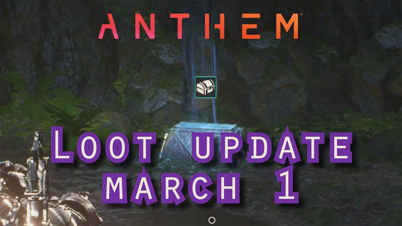 Anthem. Loot Update March 1. Great news!