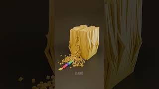 Watch Colorful Domino Effect Satisfying Demolition of 8000 Cubes #satisfying #animation #blender