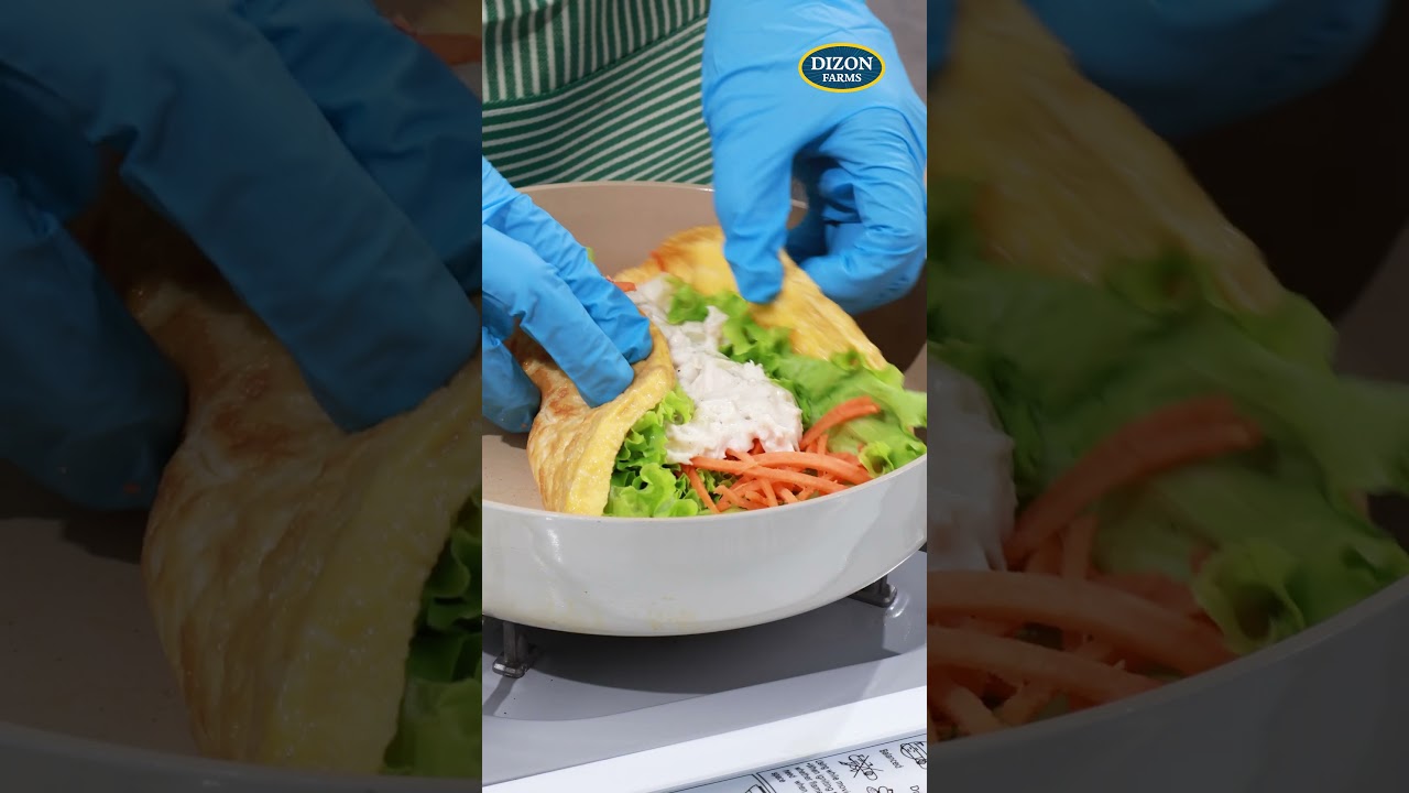 Dizon Farms Recipes: Egg Wrap Ceasar Salad Kit
