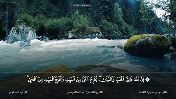 ﴿إِنَّ اللَّهَ فالِقُ الحَبِّ وَالنَّوى﴾ تلاوة من سورة الأنعام للشيخ عبدالله الموسى
