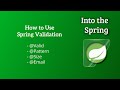 How to Use Spring Validation
