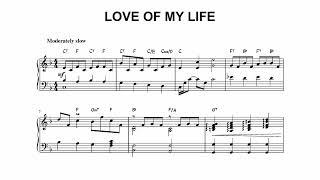 Queen: Love Of My Life sheet music for voice and piano (PDF)