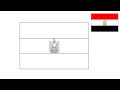 رسم علم مصر طريقه لرسم علم مصر تعليم رسم علم مصر 