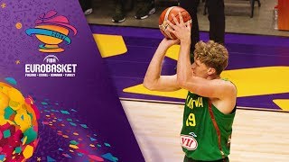 Mindaugas Kuzminskas banks in this buzzer beater!