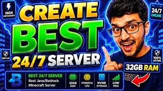 How To Make 24/7 Minecraft Server Java + PE Cracked | Best 24/7 Minecraft Server 🟢