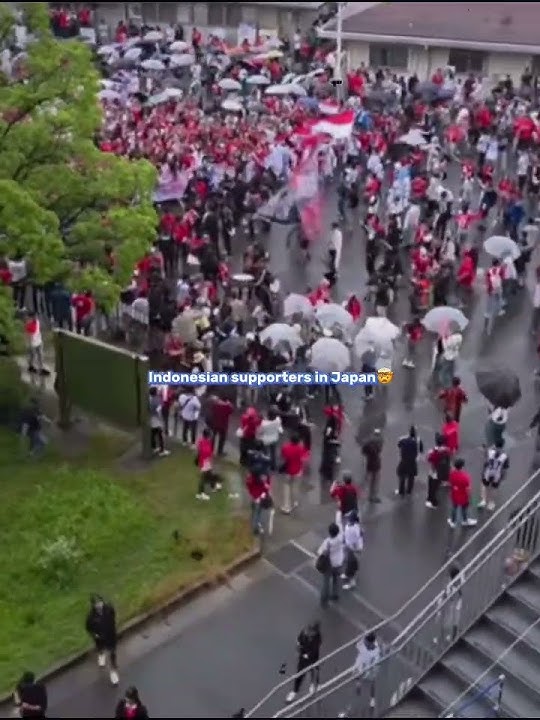 anytime and anywhere !! this is indonesia fans👊🇮🇩🦅 #worldcup #asianqualifiers #indonesia #japan