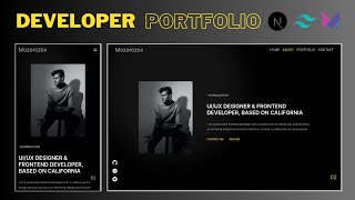 Build a responsive developer portfolio website with ReactJs(NextJs) Typescript and Tailwind CSS