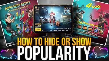 How to Hide Popularity & Other New Settings After Update in PUBG | How to Hide Carrier Results BGMI.