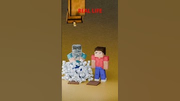 Minecraft vs Real Life Fluid Simulation | #b3d #minecraft #3d #simulation