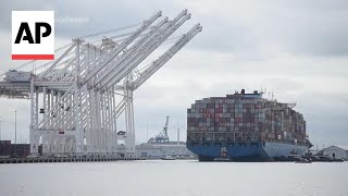 Timelapse video: Ship that caused Baltimore bridge collapse returned to port