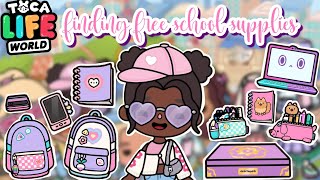 Finding FREE school supplies in toca boca ?? NEW UPDATE Bag + phone | Toca Life World