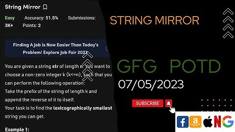 String Mirror EASY ||  @gfg @CodeThurst @leetcode