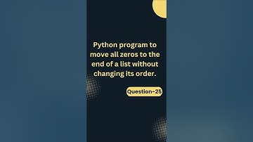 move all zeroes to end of list#python #coding