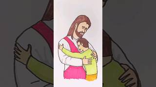 Dibuja el abrazo de amor de Jesús