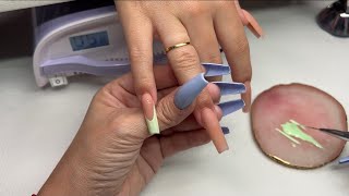 How To Acrylic Nails | Sugar Glitter French Tips
