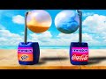 Experiment :Coca Cola , Fanta Vs Mentos Vs Balloons  in 30L Plastic Container !!