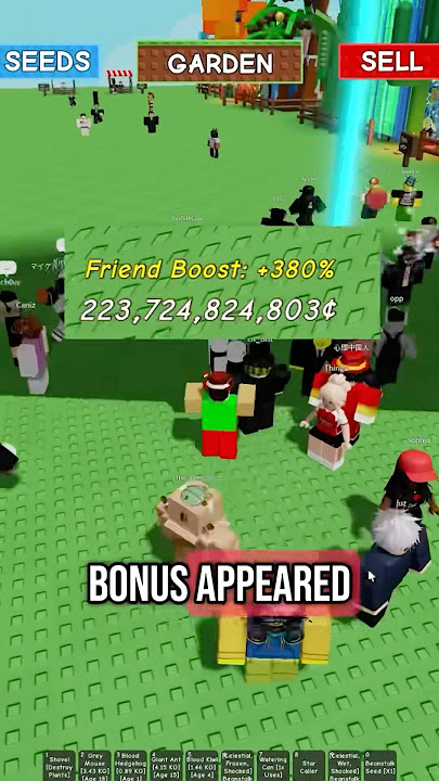Using a 400% sell BOOST in Grow A Garden #roblox #robloxedit #robloxgames #growagarden