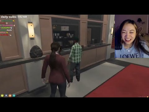 Marty and FanFan randomly walk on Jamal rping with bank NPC after he lost everything (GTA RP NP 4.0)