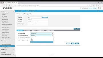 iPECS Cloud - How to set up a call forward on an extension