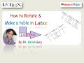 How to Rotate a Table to Certain Degree in LATEX