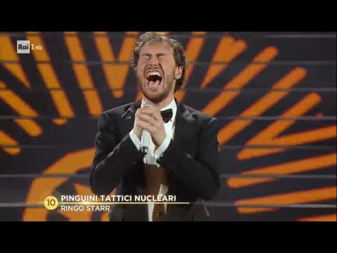 Ringo Starr Pinguini Tattici Nucleari live Sanremo2020 Orchestrated and Conducted by Enrico Melozzi