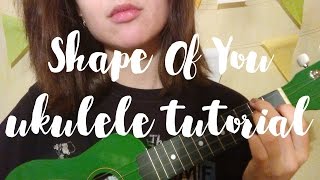 Video thumbnail of "easy Shape Of You ukulele tutorial"
