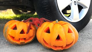 EXPERIMENT: Car vs HALLOWEEN PUMPKIN WITH ORBEEZ BALLS vs Car