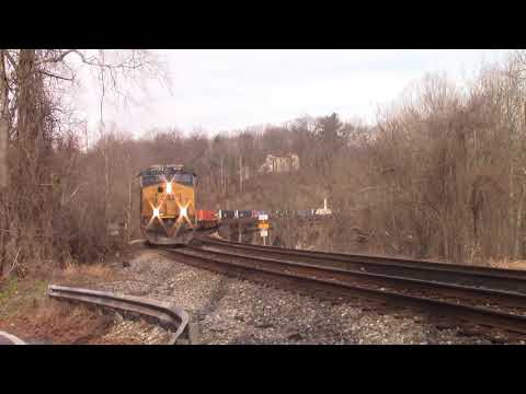 CSX UPS Holiday Container Train on the Thomas Viaduct