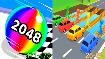 Ball Run 2048 VS Shape-shifting Android iOS Gameplay (Level 471-480)