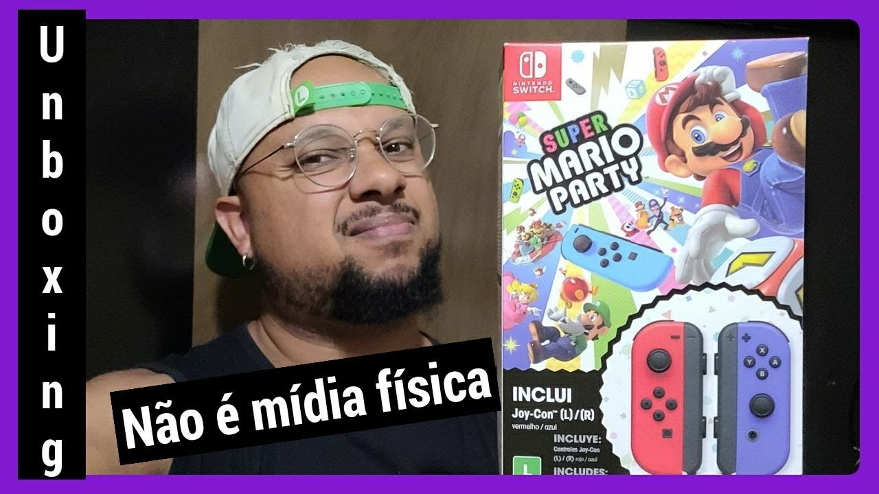 Controle Switch Joy Con + Mario Party