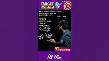 Problem on Matrices #pyq | Target EAPCET 2025 Exam: Mathematics | ACE Online