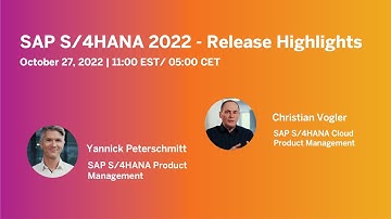 SAP S/4HANA 2022 - Release Highlights | SAP Community Call