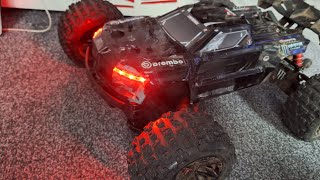 Arrma kraton v2 4s 1700kv 6s brushless Motor test