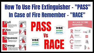 PASS Vs RACE || How To Use A Fire Extinguisher by PASS Method || In Case of Fire Remember 